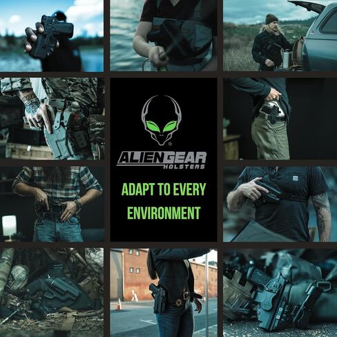 Alien Gear Rapid Force Holster Paddle – Secure Belt Fit up to 1 ¾" – Durable Polymer – Works with Rapid Force Level II, Level III, and Photon Holsters - Made in USA in Saudi Arabia