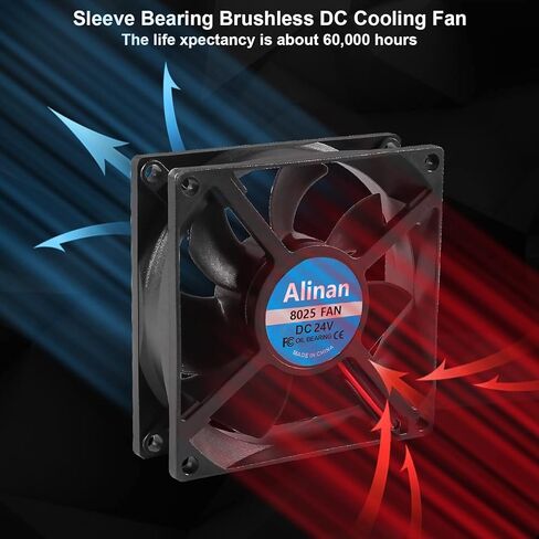 Alinan 4 قطعة 8025 24 فولت مروحة 80x80x25 مللي متر 2 دبوس كم تحمل فرش تيار مستمر مروحة التبريد طابعة ثلاثية الأبعاد مروحة التبريد مروحة كمبيوتر in Saudi Arabia