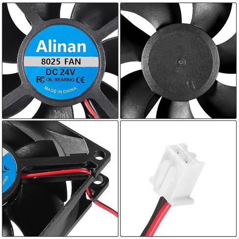 Alinan 4 قطعة 8025 24 فولت مروحة 80x80x25 مللي متر 2 دبوس كم تحمل فرش تيار مستمر مروحة التبريد طابعة ثلاثية الأبعاد مروحة التبريد مروحة كمبيوتر in Saudi Arabia