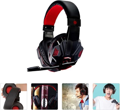 Homoyoyo Wired Gaming Headset with Microphone, Noise Cancelling Headphones with Soft Ear Pads, USB 3.5mm Gaming Headphones for Console and PC Players in Saudi Arabia