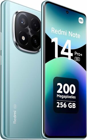 Xiaomi Redmi Note 14 Pro+ Plus 5G + 4G LTE (for Tmobile Mint Tello & Global) (256GB + 8GB) NFC 6.67" 120Hz 200MP Pro AI Camera Model 24115RA8EG Unlocked Dual Sim (Frost Blue) in Saudi Arabia