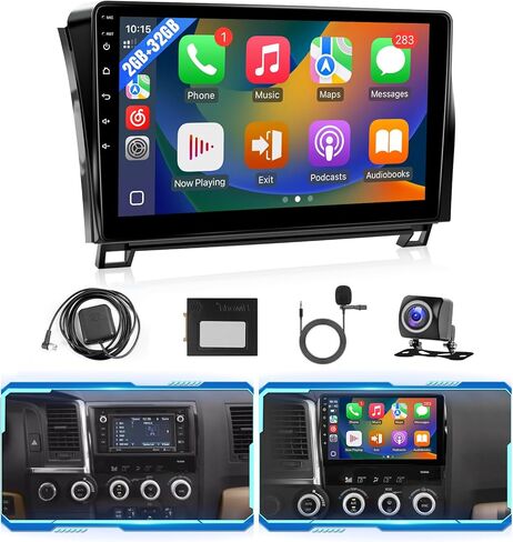 Upgrade Android 12 Car Stereo for Toyota Tundra 2007-2013 Toyota Sequoia 2008-2018 Radio (Fit J.B.L Version) 10.1 Inch Touch Screen Head Unit for Tundra with Carplay Android Auto Mirrorlink in Saudi Arabia