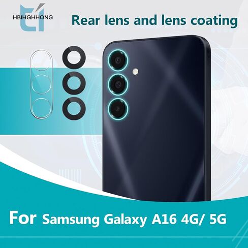 2 Pack Rear Camera Lens for Samsung Galaxy A16 5G Camera Glass Replacement for Samsung A16 SM-A166M/DS Back Camera Glass Lens Repair Tools （with Rear Camera Lens Film） in Saudi Arabia