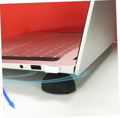 4Pcs Laptop Pad Slip Silicone Riser for Enhanced Airflow Portable Design for Notebooks and Laptops Easy to Install in Saudi Arabia