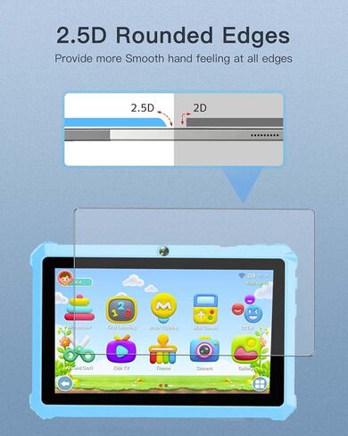 Screen Protector for YINOCHE KIDS711 7 Inch kids tablet, 9H Hardness Tempered Glass for YINOCHE KIDS711 Kids Tablet Anti-Scratch, Bubble Free, HD Clarity in Saudi Arabia