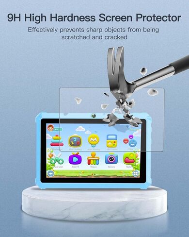 Screen Protector for YINOCHE KIDS711 7 Inch kids tablet, 9H Hardness Tempered Glass for YINOCHE KIDS711 Kids Tablet Anti-Scratch, Bubble Free, HD Clarity in Saudi Arabia