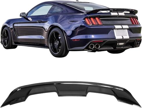 IKON MOTORSPORTS, Trunk Spoiler Compatible with 2015-2023 Ford Mustang Coupe, 2DR GT500 Style Rear Spoiler Wing Deck Lid Gloss Black ABS, 2016 2017 2018 2019 in Saudi Arabia
