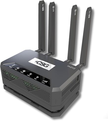CSG m212 4G LTE Cat12 بوابة خلوية راوتر للأعمال أو المنزل | ثنائي النطاق واي فاي 6 | ثنائي الشريحة | بطارية احتياطية لمدة 8 ساعات للسفر | متوافق مع شبكة فيريزون | الإنترنت الريفية المحمولة in Kuwait
