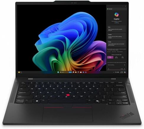 Lenovo ThinkPad T14s Gen 6 21N1002DUS 14 بوصة Copilot+ PC Notebook - WUXGA - Qualcomm Snapdragon X Plus X1P-42-100 - 16 جيجابايت - 512 جيجابايت SSD - لوحة مفاتيح باللغة الإنجليزية - أسود in Kuwait