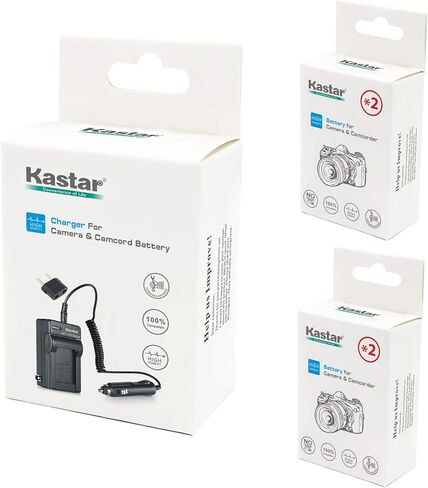 بطارية Kastar (4 عبوات) + شاحن بديل لسوني NP-FH50 NP-FH40 NP-FH30 DSLR-A230 DSLR-A330 DSLR-A290 DSLR-A380 DSLR-A390 HDR-TG1E HDR-TG3 HDR-TG5 HDR-TG7 DSC-HX1 DSC-HX200 DSC-HX100V in Kuwait