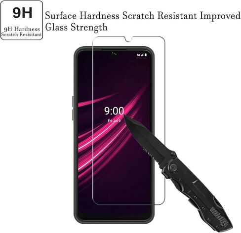 واقيات شاشة T-Mobile Revvl V+ 5G (3 عبوات)، طبقة من الزجاج المقوى 9H لـ T-Mobile Revvl V Plus 5G واقيات شاشة زجاجية مضادة للخدش وبصمات الأصابع بدون فقاعات فائقة الوضوح 99.99% in Kuwait