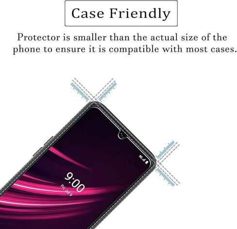 واقيات شاشة T-Mobile Revvl V+ 5G (3 عبوات)، طبقة من الزجاج المقوى 9H لـ T-Mobile Revvl V Plus 5G واقيات شاشة زجاجية مضادة للخدش وبصمات الأصابع بدون فقاعات فائقة الوضوح 99.99% in Kuwait