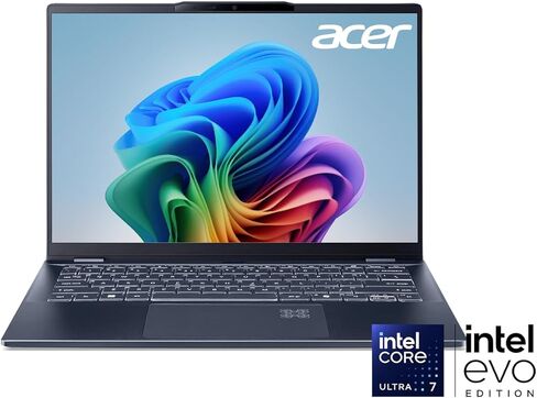 Acer Swift 14 AI Copilot+ PC - Intel Core Ultra 7 258V Evo 14 بوصة شاشة لمس WUXGA - 32 جيجابايت LPDDR5X 1 تيرابايت SSD Gen 4 Intel ARC 140V GPU - Wi-Fi 7 - SF14-51T-75AF (متجدد) in Kuwait