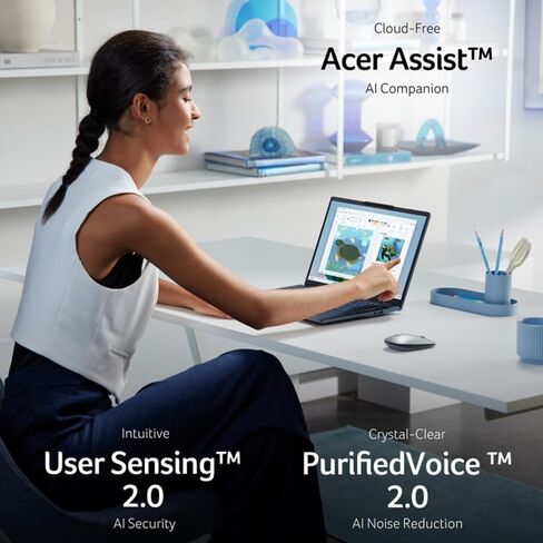 Acer Swift 14 AI Copilot+ PC - Intel Core Ultra 7 258V Evo 14 بوصة شاشة لمس WUXGA - 32 جيجابايت LPDDR5X 1 تيرابايت SSD Gen 4 Intel ARC 140V GPU - Wi-Fi 7 - SF14-51T-75AF (متجدد) in Kuwait