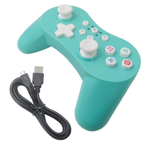 وحدة تحكم Icelily Green اللاسلكية الاحترافية لأجهزة Nintendo Switch/Switch Lite/Switch OLED وأجهزة الكمبيوتر التي تعمل بنظام Windows - نطاق 32 قدمًا، توربو تلقائي/يدوي، اهتزاز مزدوج ثلاثي المستويات، لوحة تحكم التوصيل والتشغيل in Kuwait