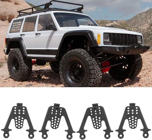Pilipane Metal Adjust Shock Damper Towers Mount for SCX10 1/10 RC Car، طويل الأمد، قيادة متوازنة (أسود) in Saudi Arabia