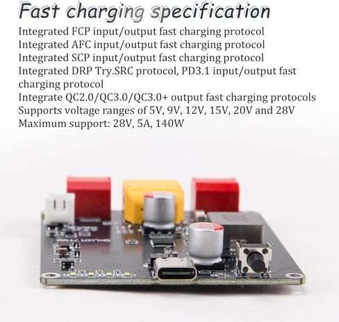 ZORZA 1Pcs 140W PD3.1 Ultra-Fast Bidirectional Charging Module IP2366 with Auto Temperature Control 2-6S Lithium Battery Charging Board for High-Efficiency Power Conversion and Stable Charge Output in Saudi Arabia