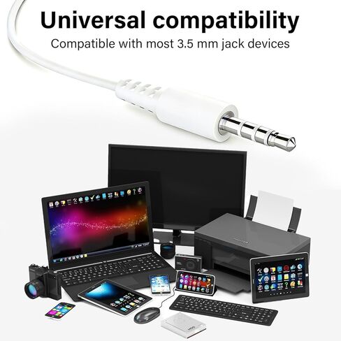 2 Pack Wired Earbuds with Microphone, HiFi Stereo, Deep Bass Headphones, Noise Cancelling & Volume Control, Compatible with All 3.5mm Jack Devices (Black+White) in Kuwait