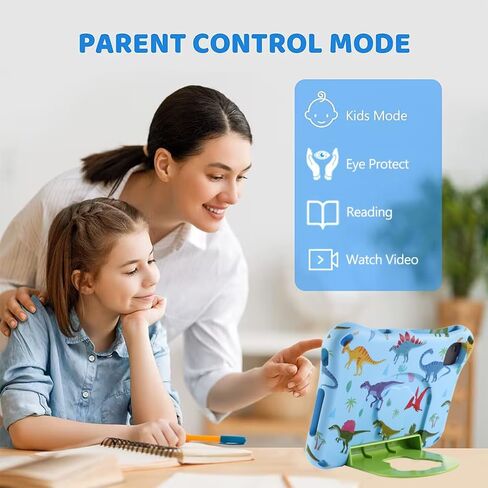 جراب Dinosaur REVVL Tab 2 5G 2025 مقاس 10.1 بوصة للأطفال الأولاد خفيف الوزن من مادة EVA مناسب للأطفال مع مقبض ومسند للأطفال وغطاء كامل مقاوم للصدمات هدية للأولاد (KL) in Kuwait