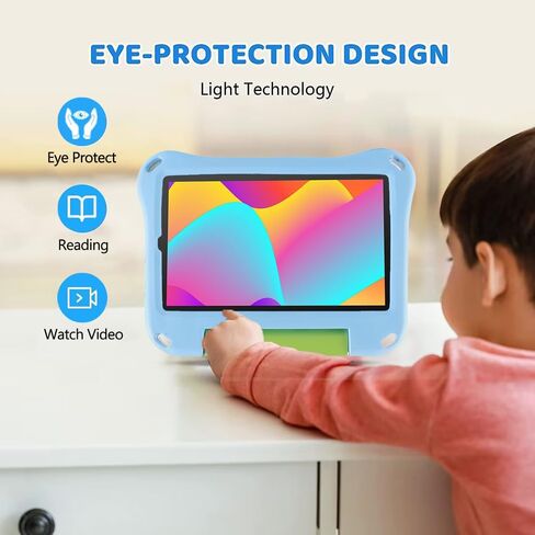 جراب Dinosaur REVVL Tab 2 5G 2025 مقاس 10.1 بوصة للأطفال الأولاد خفيف الوزن من مادة EVA مناسب للأطفال مع مقبض ومسند للأطفال وغطاء كامل مقاوم للصدمات هدية للأولاد (KL) in Kuwait