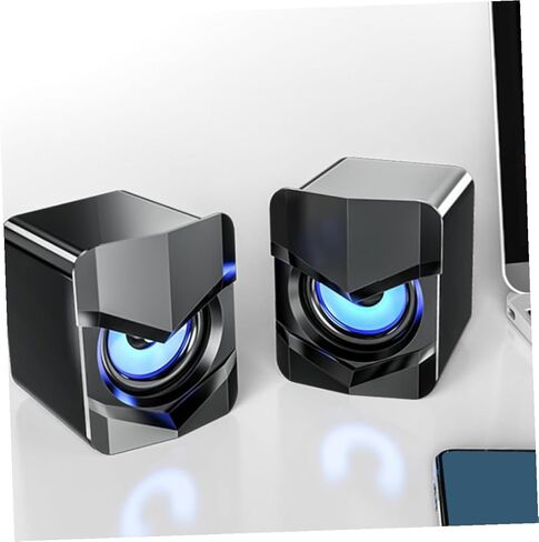 مكبرات صوت كمبيوتر صغيرة تعمل بمنفذ USB من Homoyoyo مع مضخم صوت، نظام صوت كمبيوتر محمول صغير الحجم للاستخدام المكتبي والمنزلي، مكبرات صوت متعددة الوسائط سلكية USB سوداء متوافقة مع أجهزة الكمبيوتر in Saudi Arabia