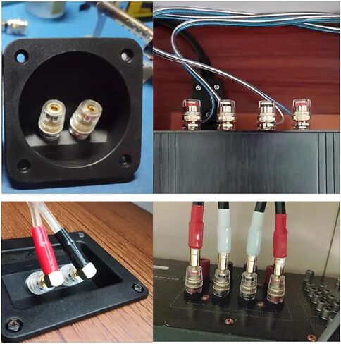 4MM RED Black Banana Socket Jack Connector red Black Thread Medium Amplifier Speaker Spade Terminal Binding Post Audio(D 1 red 1black) in Saudi Arabia