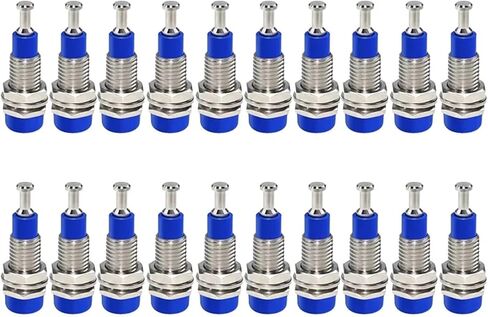 20pcs 2mm Banana Socket Nut Binding Post Banana Jack Electrical Connector Terminal Test Hole(20 Blue) in Saudi Arabia