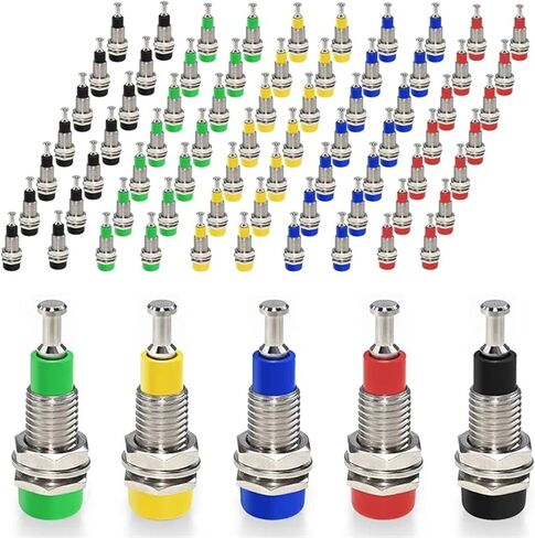 20pcs 2mm Banana Socket Nut Binding Post Banana Jack Electrical Connector Terminal Test Hole(20 Blue) in Saudi Arabia