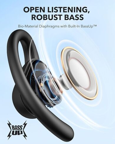Soundcore by Anker V30i Open-Ear Headphones, Ultra-Comfort, Lightweight Design, Snug Fit, Ergonomic Ear Hooks, Robust Bass, 36H Playtime, Bluetooth 5.3, App Control, Clear Calls (Renewed) in Saudi Arabia