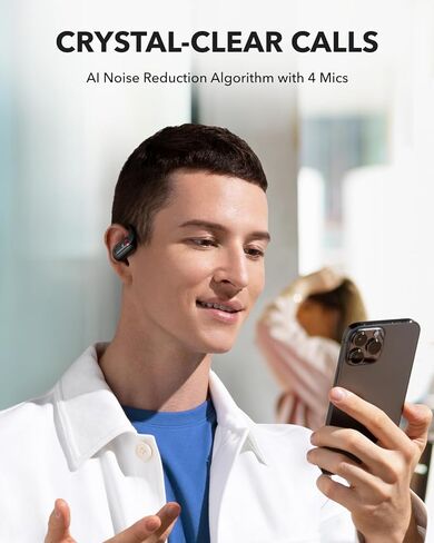 Soundcore by Anker V30i Open-Ear Headphones, Ultra-Comfort, Lightweight Design, Snug Fit, Ergonomic Ear Hooks, Robust Bass, 36H Playtime, Bluetooth 5.3, App Control, Clear Calls (Renewed) in Saudi Arabia