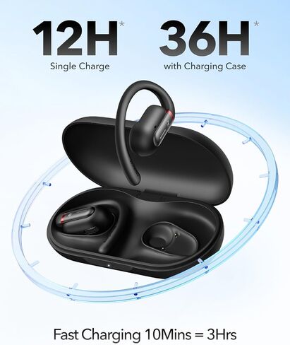 Soundcore by Anker V30i Open-Ear Headphones, Ultra-Comfort, Lightweight Design, Snug Fit, Ergonomic Ear Hooks, Robust Bass, 36H Playtime, Bluetooth 5.3, App Control, Clear Calls (Renewed) in Saudi Arabia