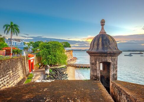 BELECO 7x5ft Fabric Puerto Rico Backdrop San Juan, Puerto Rico Caribbean Coast Along Paseo de la Princesa Background for Party Decorations Home Wall Decor Photo Booth Shoot Studio Props in Saudi Arabia