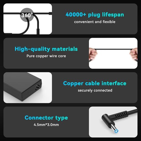 سلك إمداد طاقة USB-C بقوة 120 واط G5 متوافق مع محطة إرساء HP G5 5TW10UT 5TW10AA 5TW10AA#ABB 5TW10UT#ABA G4 4J0A2AA USB-C/A Universal Dock G2 5TW13AA شاحن محول طاقة للكمبيوتر المحمول in Kuwait