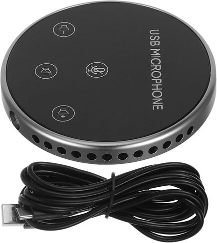 POPETPOP USB Omnidirectional Microphone for Computer and Laptop Pickup Conference Mic for Online Meetings Video Chat Gaming and Streaming Play Tabletop Accessory in Saudi Arabia