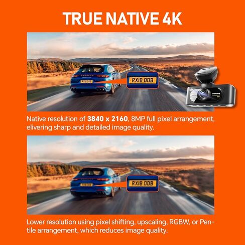 كاميرا أمامية وخلفية بدقة 4K AI مع نظام مراقبة السائق، وأجهزة استشعار STARVIS، ونظام تحديد المواقع العالمي (GPS)، ورؤية ليلية، وزاوية خلفية عريضة FHD HDR، وشاشة IPS مقاس 3.16 بوصة، وبطاقة سعة 64 جيجابايت متضمنة، وقفل الطوارئ، ووضع ركن السيارة in Saudi Arabia