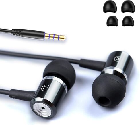 سماعات رأس سلكية مع خاصية إلغاء ضوضاء المكالمات - صوت جهير استريو، مكالمات واضحة وبدون ضوضاء، سماعات أذن مريحة عازلة للضوضاء مع قابس متعدد الوظائف، سماعات أذن سلكية مع ميكروفون إلغاء الضوضاء ENC in Kuwait