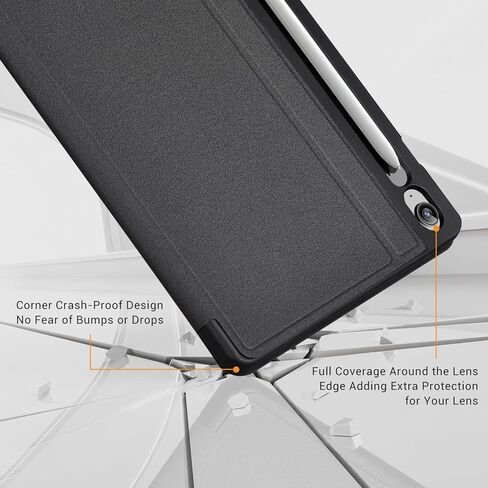 CoBak Case for Samsung Galaxy Tab S10 Lite / S10 FE / S9 FE 10.9 Inch, Protective Smart Auto Wake/Sleep Cover with Anti-Slip Multi-Angle Stand and S Pen Holder, Black in Saudi Arabia