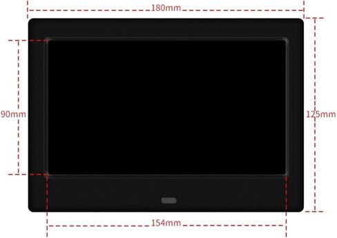 7-Inch Smart Digital Picture Frame, 720P Hd Led Display, Mp3/Mp4 Music & Video Playback, Remote Control, White in Saudi Arabia