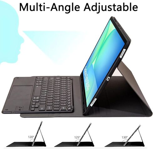 حافظة لوحة مفاتيح لجهاز Samsung Galaxy Tab S10 FE+ Plus مقاس 13.1 بوصة موديل 2025 (SM-X620/X626)، لوحة لمس ذكية، لوحة مفاتيح بلوتوث قابلة للفصل، غطاء حامل رفيع من البولي يوريثان مع حامل قلم S in Kuwait