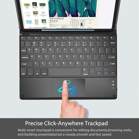 حافظة لوحة مفاتيح لجهاز Samsung Galaxy Tab S10 FE+ Plus مقاس 13.1 بوصة موديل 2025 (SM-X620/X626)، لوحة لمس ذكية، لوحة مفاتيح بلوتوث قابلة للفصل، غطاء حامل رفيع من البولي يوريثان مع حامل قلم S in Kuwait