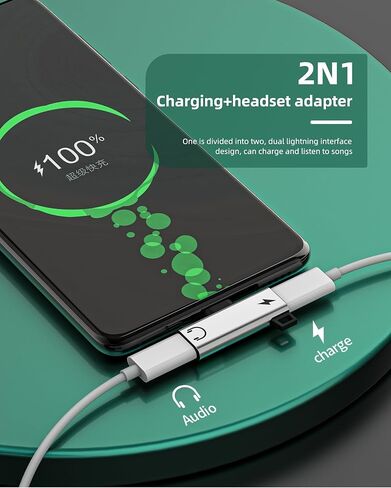 محول مقسم USB C لسماعات الرأس لهاتف Iphone 17 16 15 Pro Max شاحن سريع من النوع C كابل جاك صوت (2 في 1) محول Galaxy DAC سلكي ذكر نقل البيانات سماعات أذن متعددة الدونجل Android لأجهزة Apple لأجهزة iPad in Kuwait