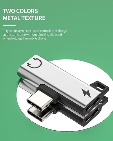 محول مقسم USB C لسماعات الرأس لهاتف Iphone 17 16 15 Pro Max شاحن سريع من النوع C كابل جاك صوت (2 في 1) محول Galaxy DAC سلكي ذكر نقل البيانات سماعات أذن متعددة الدونجل Android لأجهزة Apple لأجهزة iPad in Kuwait