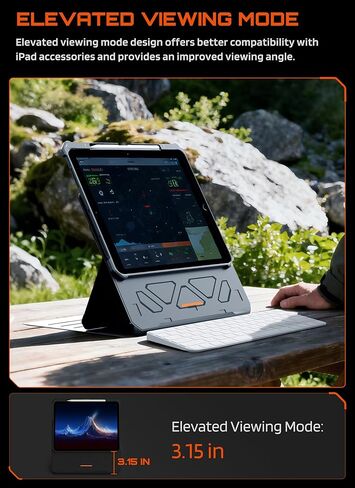 SUPCASE for iPad Pro 13 Inch Case (M5/M4) 2025/2024 with Pencil Holder, [Adjustable Stand] [Detachable Back Cover] [Auto Wake/Sleep] Rugged Magnetic Protective Case with 6 Viewing Angles, Black in Kuwait