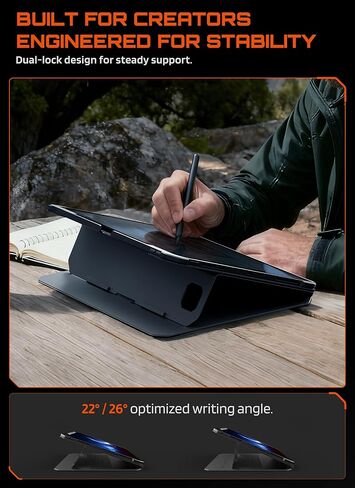 SUPCASE for iPad Pro 13 Inch Case (M5/M4) 2025/2024 with Pencil Holder, [Adjustable Stand] [Detachable Back Cover] [Auto Wake/Sleep] Rugged Magnetic Protective Case with 6 Viewing Angles, Black in Kuwait