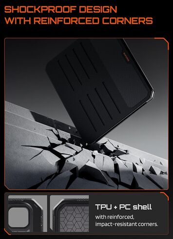 SUPCASE for iPad Pro 13 Inch Case (M5/M4) 2025/2024 with Pencil Holder, [Adjustable Stand] [Detachable Back Cover] [Auto Wake/Sleep] Rugged Magnetic Protective Case with 6 Viewing Angles, Black in Kuwait