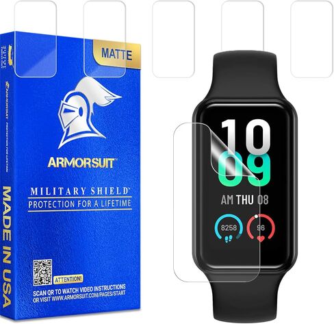 ArmorSuit 6 Pack for Amazfit Band 7 Fitness Tracker Anti-Glare Screen Protector MilitaryShield Matte Film - Made in USA in Saudi Arabia