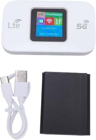 Yunir 5G LTE Mobile Hotspot، نقطة اتصال WiFi محمولة للسفر، 10 أجهزة متصلة، تدعم بطاقات SIM الصغيرة، جهاز نقطة اتصال عالي السرعة 300 ميجابت في الثانية، نقطة اتصال متنقلة للسفر in Saudi Arabia