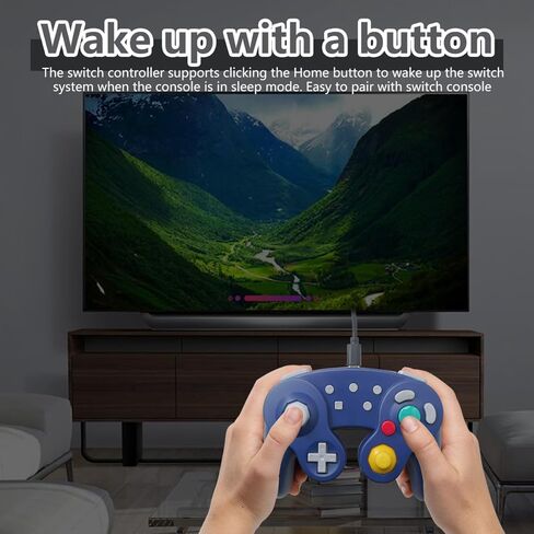 KEQISIQI Purple Multi-Platform Wireless Controller for Nintendo Switch/P-C/S-team - Game-cube Pro Style, 6-Axis Gyro, Turbo, Auto Fire, One-Button Wake in Kuwait