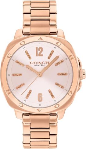 COACH Kitt Women's 3H Quartz Watch – 34 mm Stainless Steel Case – Link Bracelet – Stylish Fashion Accessory, Gift for Her in Saudi Arabia