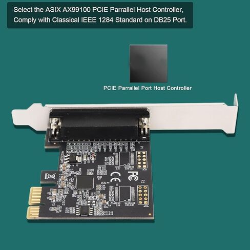 aqxreight 1 Port PCI Express Parallel Card IEEE 1284 DB25 Pcie Parallel Card ECP Mode Desktop Expansion LPT Controller للطابعات ومستخدمي سطح المكتب للمعدات، PCI واحد بالكامل in Saudi Arabia